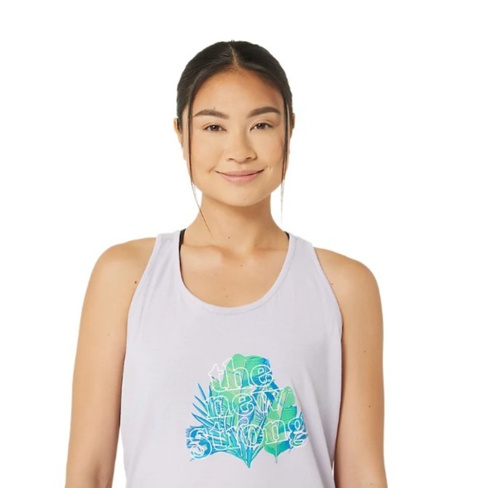 ASICS Women's LARGE The New Strong‎ Palms Racerback Tank in Dusk Violet - Picture 4 of 6